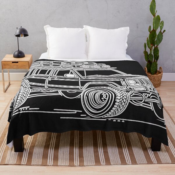 Item preview, Cherokee XJ 4x4 USA offroad Vintage old school vehicle  - black line art  designed and sold by Off-Road-Zone.