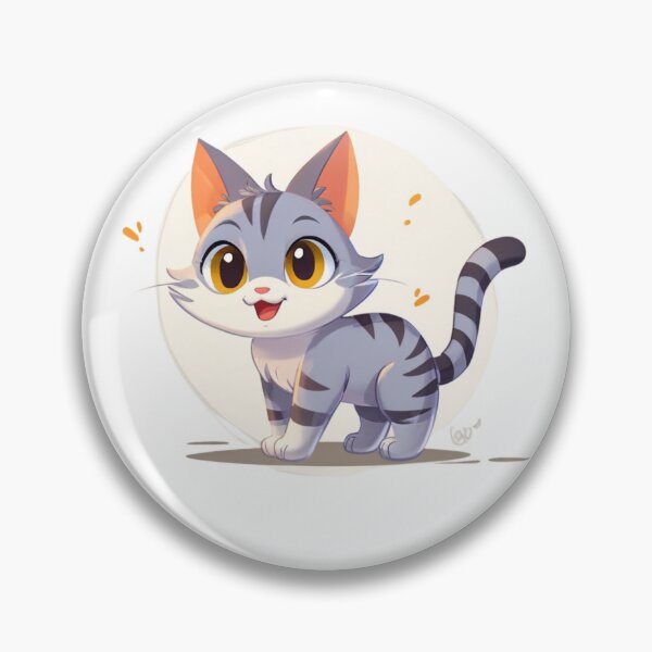 Item preview,  Purrfect Vibes: A Cool and Colorful Cartoon cat #8 , gray white colors designed and sold by Mateop.
