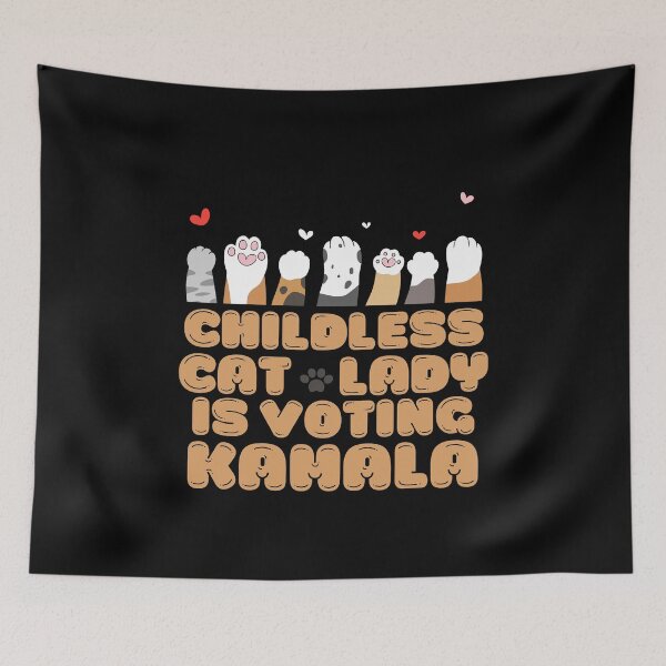 Item preview, Childless-Cat-Lady-Is-Voting-Kamala designed and sold by Only Legends.