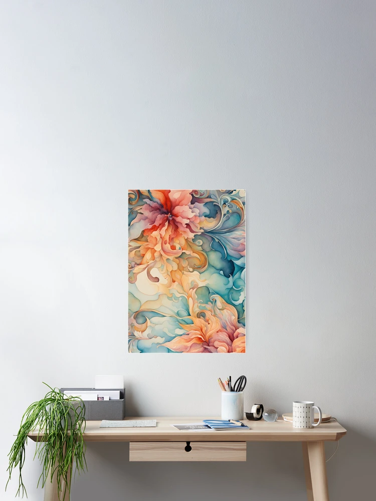 Thumbnail 2 of 3, Poster, Abstract Flower Pattern designed and sold by retailmaster.