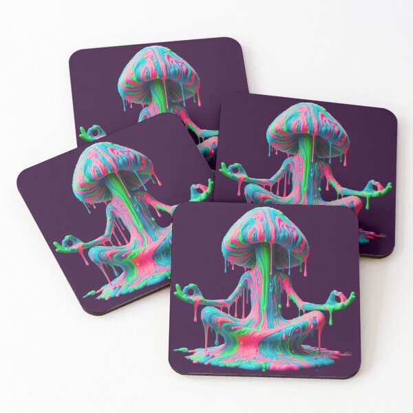 Item preview, Psychedelic Mushroom Meditation – Trippy Zen Art designed and sold by SHHCreations.