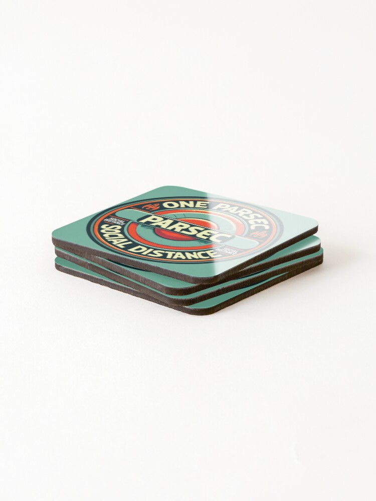Thumbnail 4 of 5, Coasters (Set of 4), Social Distance - One Parsec designed and sold by Random-Reality.