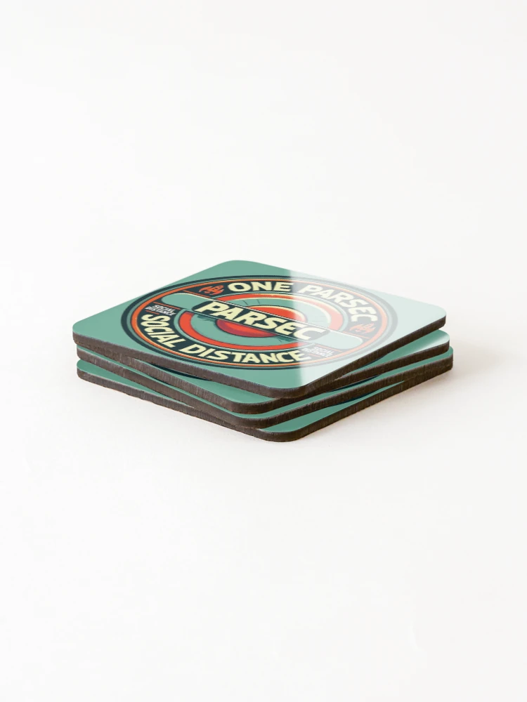 Thumbnail 4 of 5, Coasters (Set of 4), Social Distance - One Parsec designed and sold by Random-Reality.