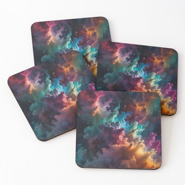 Item preview, Cosmic Dust | Universe in Orange, Black, Blue, and Red designed and sold by UniGift.