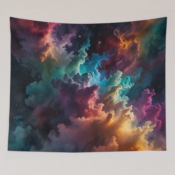 Item preview, Cosmic Dust | Universe in Orange, Black, Blue, and Red designed and sold by UniGift.