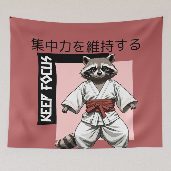 Item preview, Racoon Karate (Keep Focus) designed and sold by TuduBein.