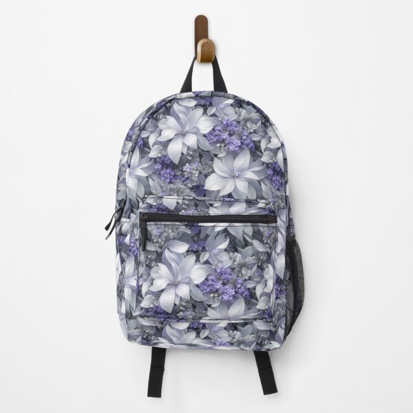 Item preview, White and Lilac Floral Pattern designed and sold by FlowerMeFlorals.