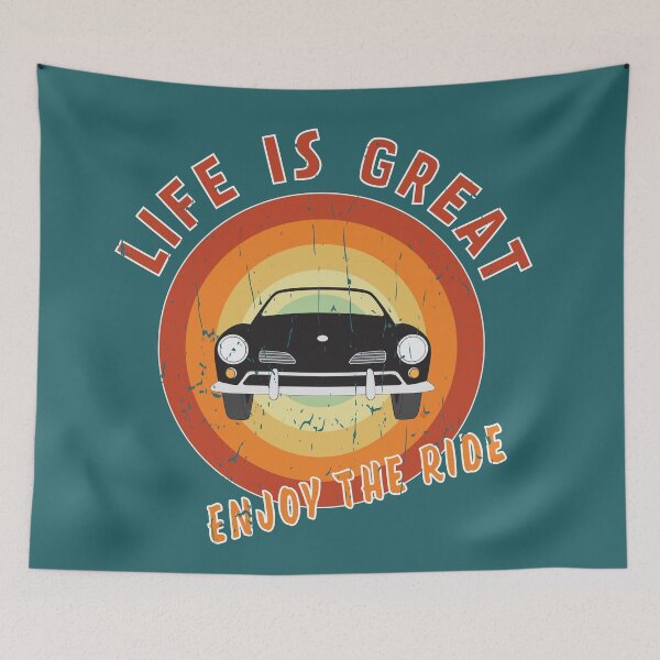 Item preview, Karmann Ghia Classic Car Life is great Enjoy the ride Classic Car designed and sold by Bram Donker.