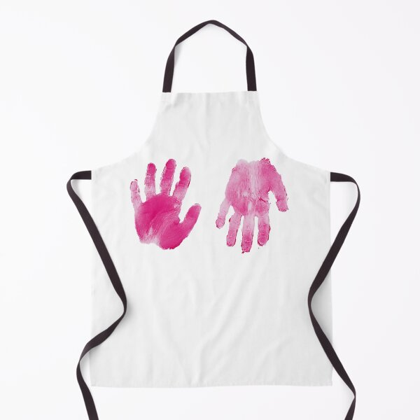 Item preview, A pair of pink handprints on a white background designed and sold by urzga.