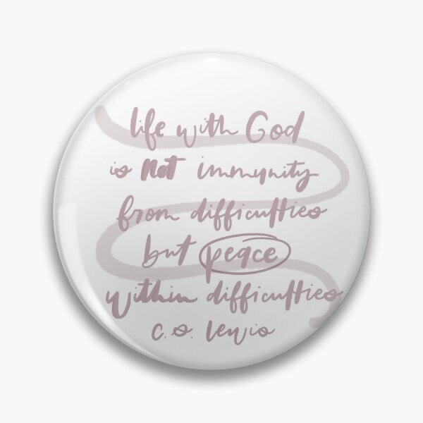 Aperçu de l'œuvre Citation de CS Lewis sur la vie avec Dieu créée et vendue par shellbebeck.