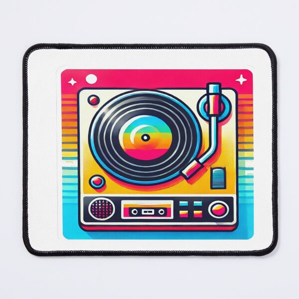 Item preview, Retro 80s Vinyl Record Player Design designed and sold by Genady.