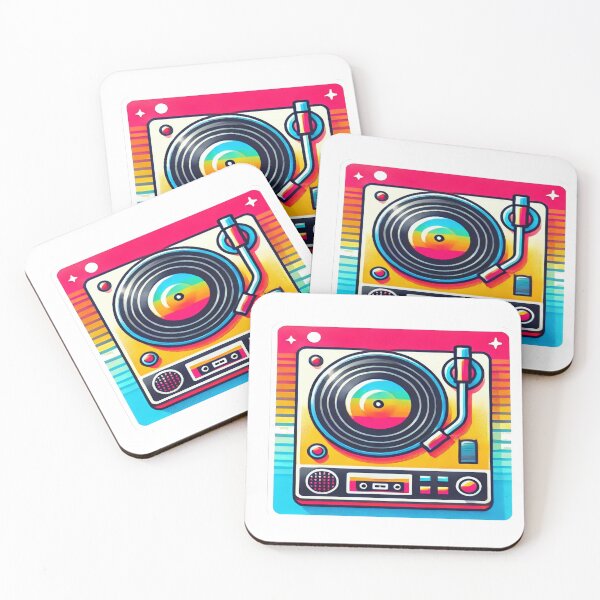 Item preview, Retro 80s Vinyl Record Player Design designed and sold by Genady.
