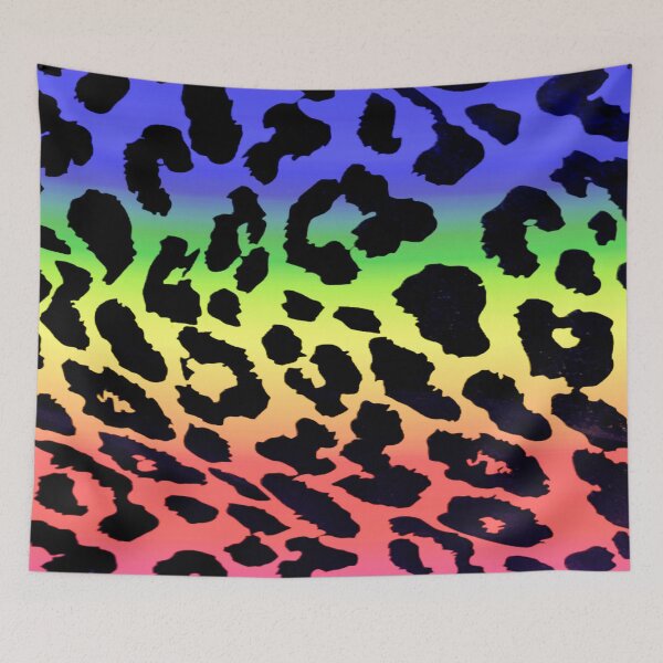 Item preview, neon rainbow leopard print pattern designed and sold by meuliasshop.