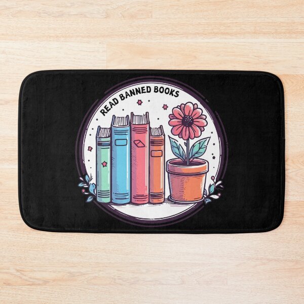 Item preview, Read Banned Books Pot Flower Pastel designed and sold by TomFrontierArt.