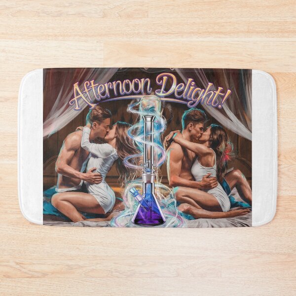 Item preview, Afternoon Delight with Couples Embracing - Water Bong - White designed and sold by JLEmporium.