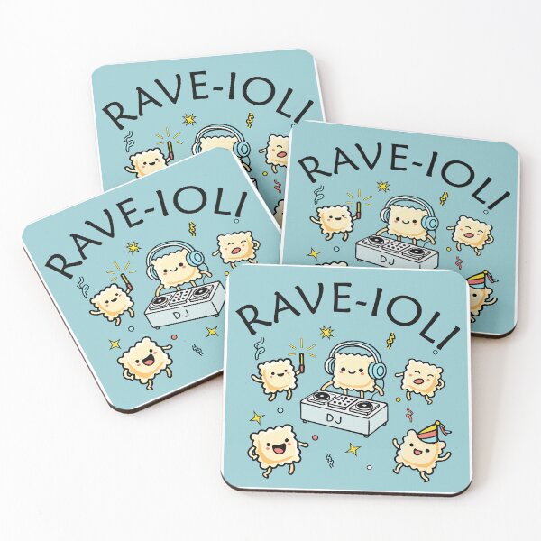 Item preview, Rave-ioli rave - Pasta Party (blue background) designed and sold by Groenendijk.