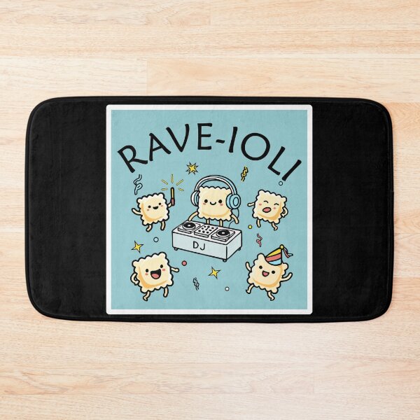Item preview, Rave-ioli rave - Pasta Party (blue background) designed and sold by Groenendijk.