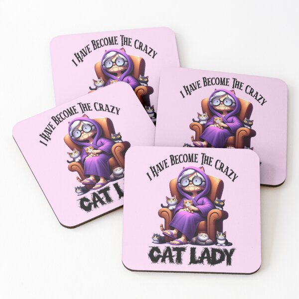 Item preview, I Have Become The Crazy Cat Lady designed and sold by Frog Level Treasures.
