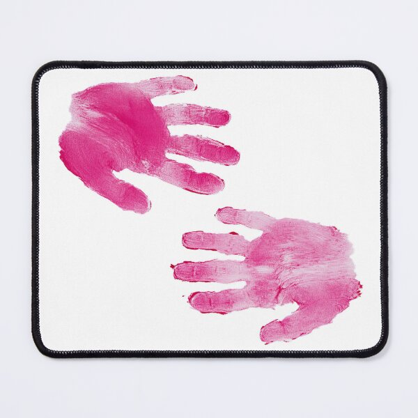 Item preview, A pair of pink handprints on a white background designed and sold by urzga.