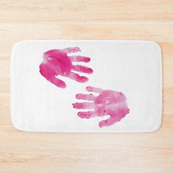 Item preview, A pair of pink handprints on a white background designed and sold by urzga.