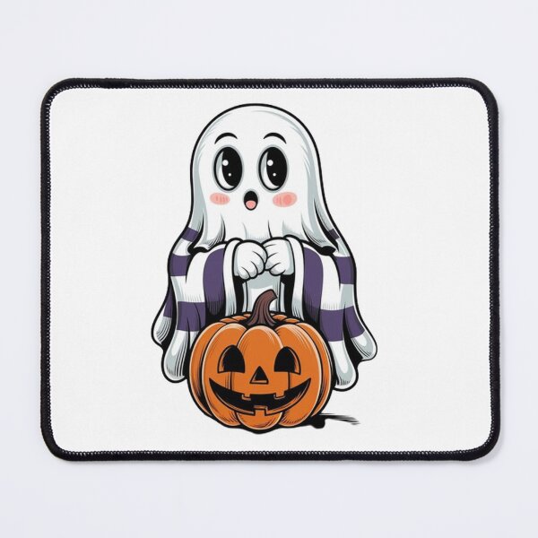 Item preview, halloween ghost kawaii style hanging a pumpkin designed and sold by masteryStore.