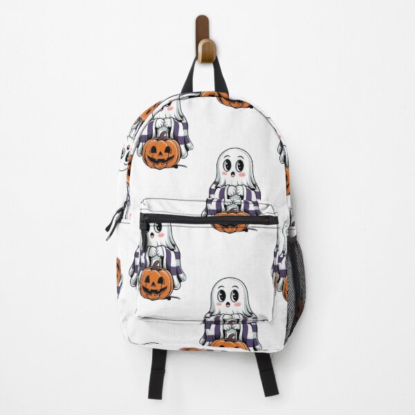 Item preview, halloween ghost kawaii style hanging a pumpkin designed and sold by masteryStore.