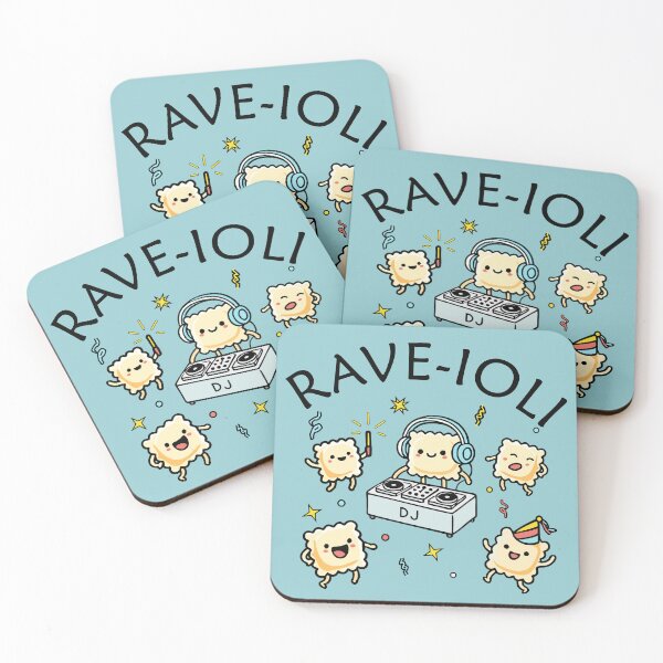 Item preview, Rave-ioli rave - Pasta Party (on light blue) designed and sold by Groenendijk.