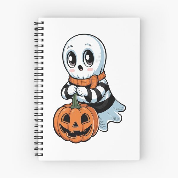 Item preview,  halloween ghost kawaii style hanging a pumpkin designed and sold by masteryStore.