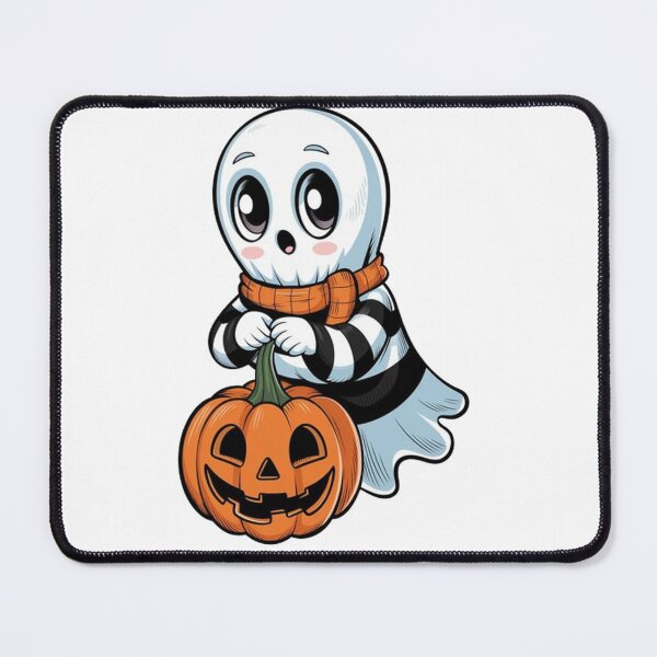 Item preview, halloween ghost kawaii style hanging a pumpkin designed and sold by masteryStore.
