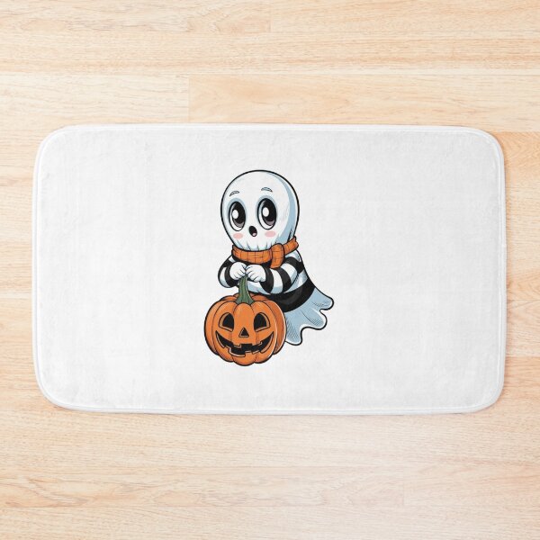 Item preview, halloween ghost kawaii style hanging a pumpkin designed and sold by masteryStore.