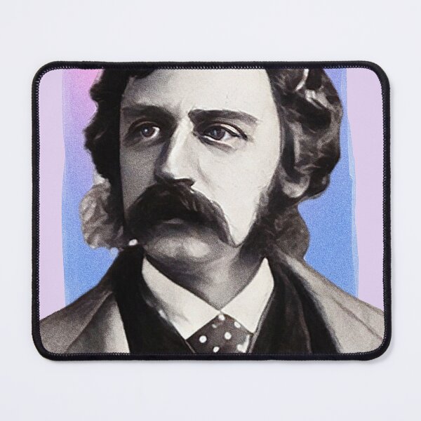 Item preview, American Writer Bret Harte - purple pink - illustration  designed and sold by Litstoy.