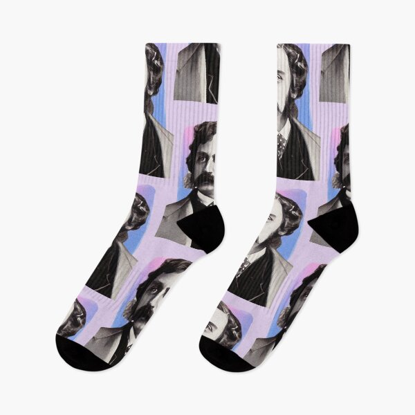 Item preview, American Writer Bret Harte - purple pink - illustration  designed and sold by Litstoy.