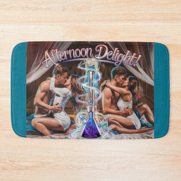 Item preview, Afternoon Delight with Couples Embracing - Water Bong - blue designed and sold by JLEmporium.