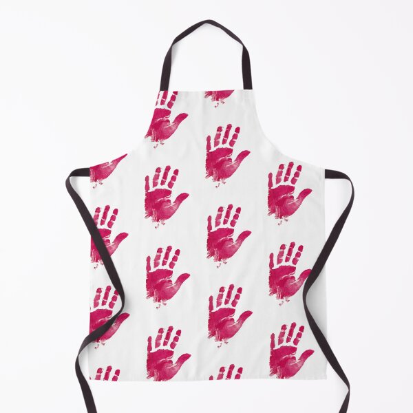 Item preview, A pink handprint on a white background designed and sold by urzga.