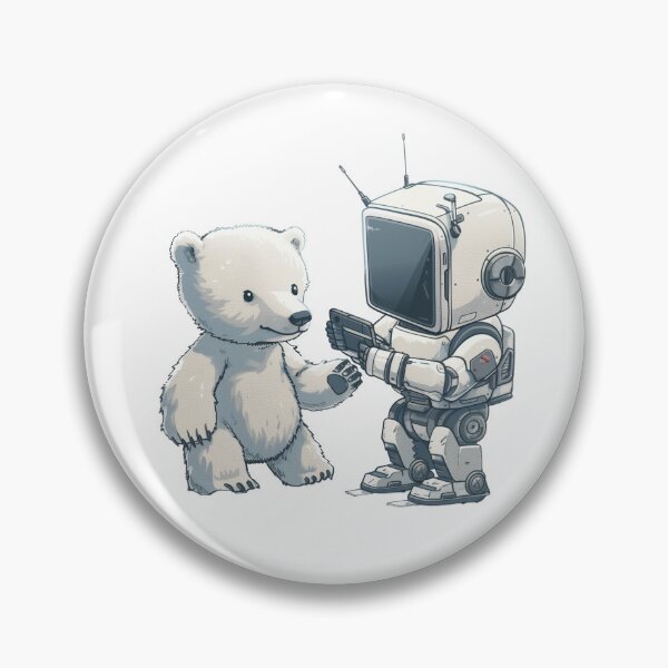 Item preview, Polar Bear Meets Robot Friend designed and sold by Artcurrents.