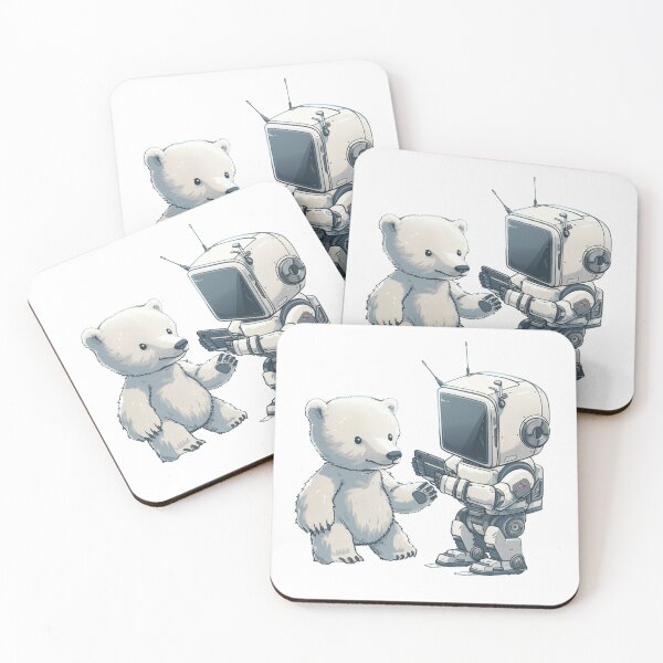 Item preview, Polar Bear Meets Robot Friend designed and sold by Artcurrents.