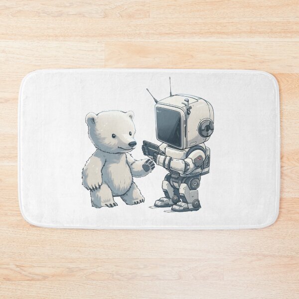 Item preview, Polar Bear Meets Robot Friend designed and sold by Artcurrents.