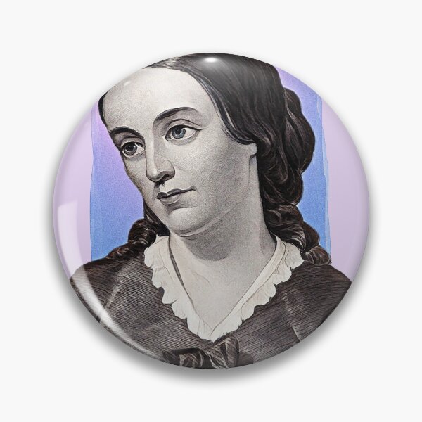 Item preview, American Journalist Margaret Fuller - purple pink - illustration  designed and sold by Litstoy.