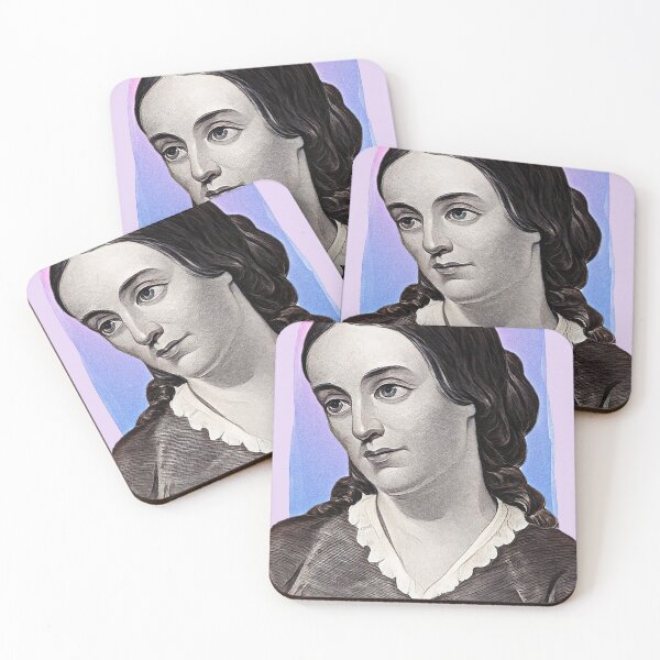 Item preview, American Journalist Margaret Fuller - purple pink - illustration  designed and sold by Litstoy.