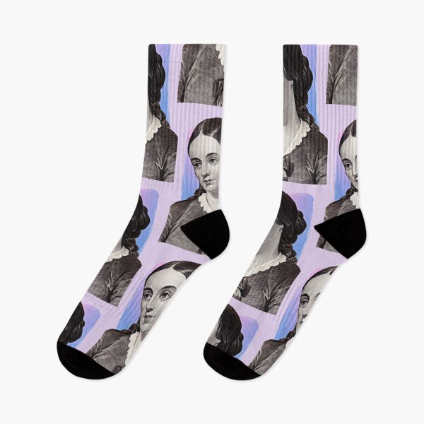 Item preview, American Journalist Margaret Fuller - purple pink - illustration  designed and sold by Litstoy.