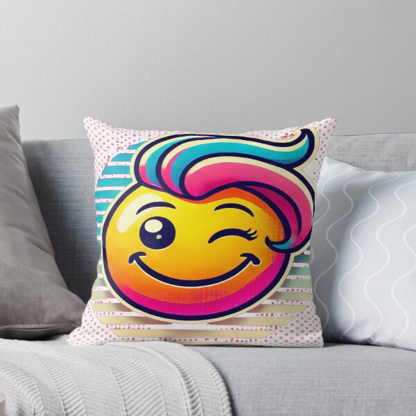 Aperçu de l'œuvre Smiley rétro des années 80 avec un clin d'œil créée et vendue par Genady.