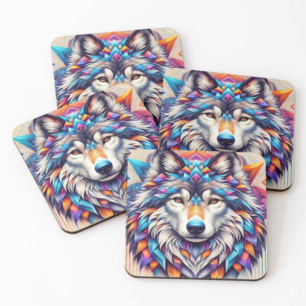 Item preview, Geometric Wolf: Color Harmony designed and sold by FAONIM.