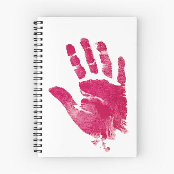 Item preview, A pink handprint on a white background designed and sold by urzga.