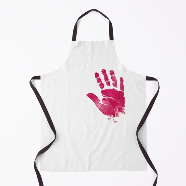 Item preview, A pink handprint on a white background designed and sold by urzga.