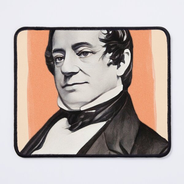 Item preview, American Writer Washington Irving - orange - illustration designed and sold by Litstoy.