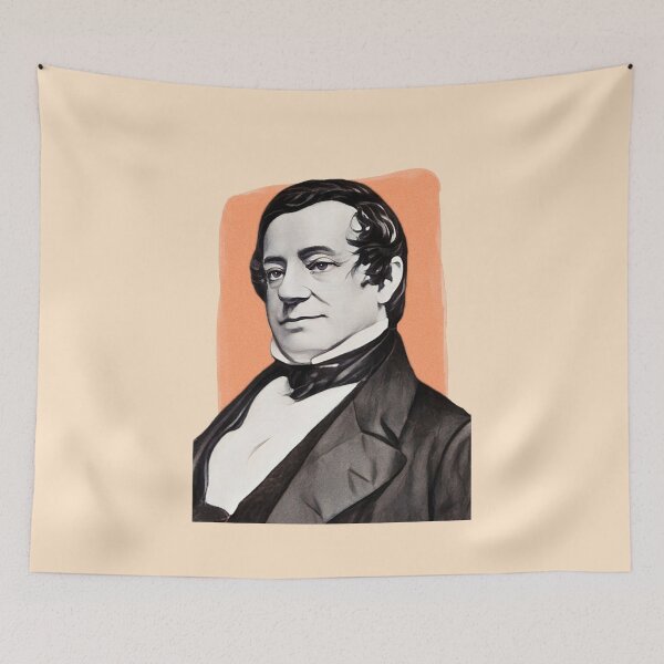 Item preview, American Writer Washington Irving - orange - illustration  designed and sold by Litstoy.