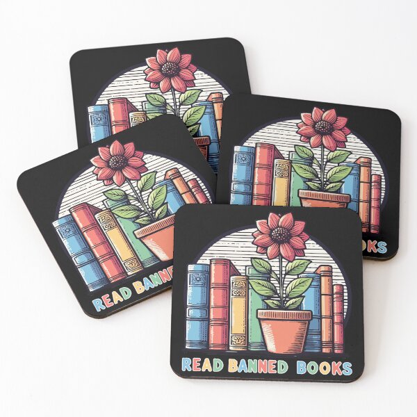 Item preview, Read Banned Books Pot Flower Colorful designed and sold by TomFrontierArt.