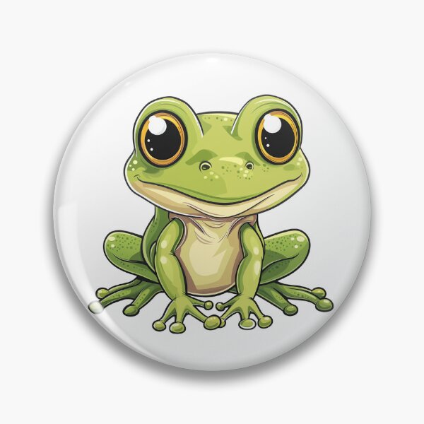 Item preview, Cute Green Frog With Big Eyes designed and sold by Artcurrents.