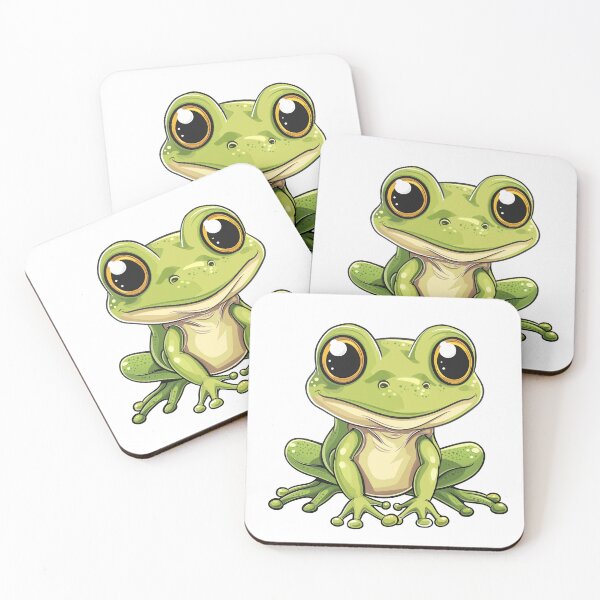 Item preview, Cute Green Frog With Big Eyes designed and sold by Artcurrents.