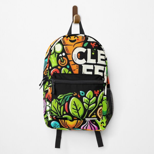 Item preview, Cartoon Vegetables with Eat Clean Feel Good Quote designed and sold by tarmiziwartani.